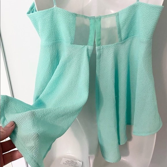 3 for $40 ✨ Zara Hook Closure Cami Seafoam Green / Bright Teal - Picture 5 of 11